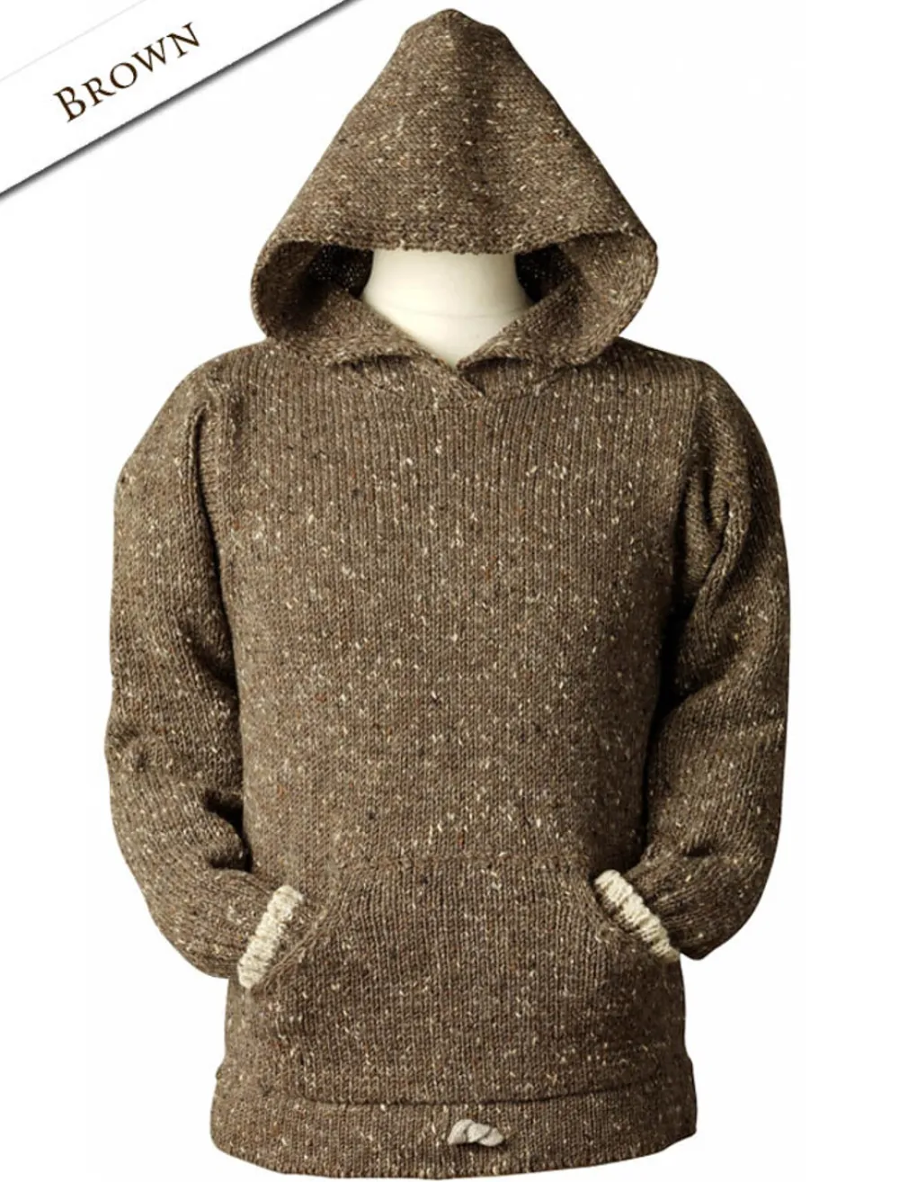 Glenaran Sweaters^Wool Hoodie with Pouch Pocket