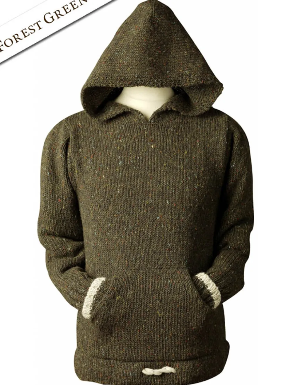 Glenaran Sweaters^Wool Hoodie with Pouch Pocket