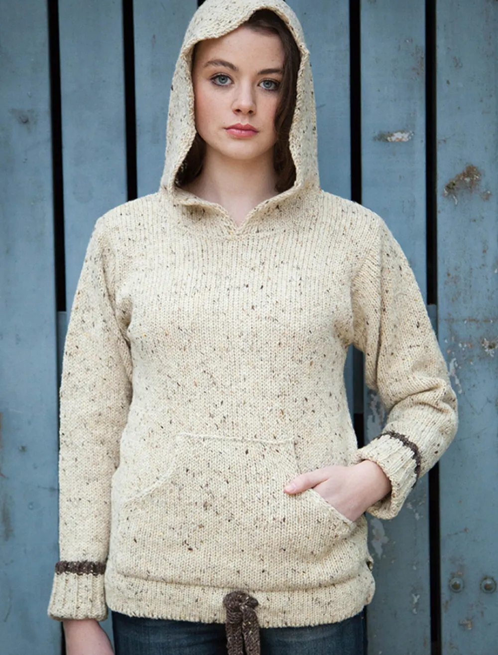 Glenaran Sweaters^Wool Hoodie with Pouch Pocket