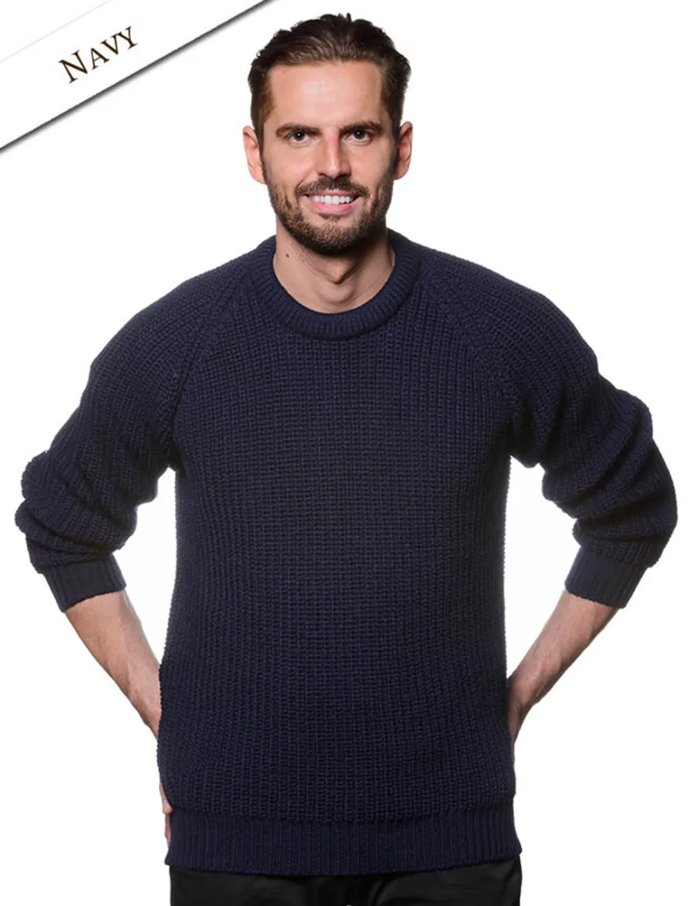 Glenaran Sweaters^Irish Fishermans Ribbed Sweater