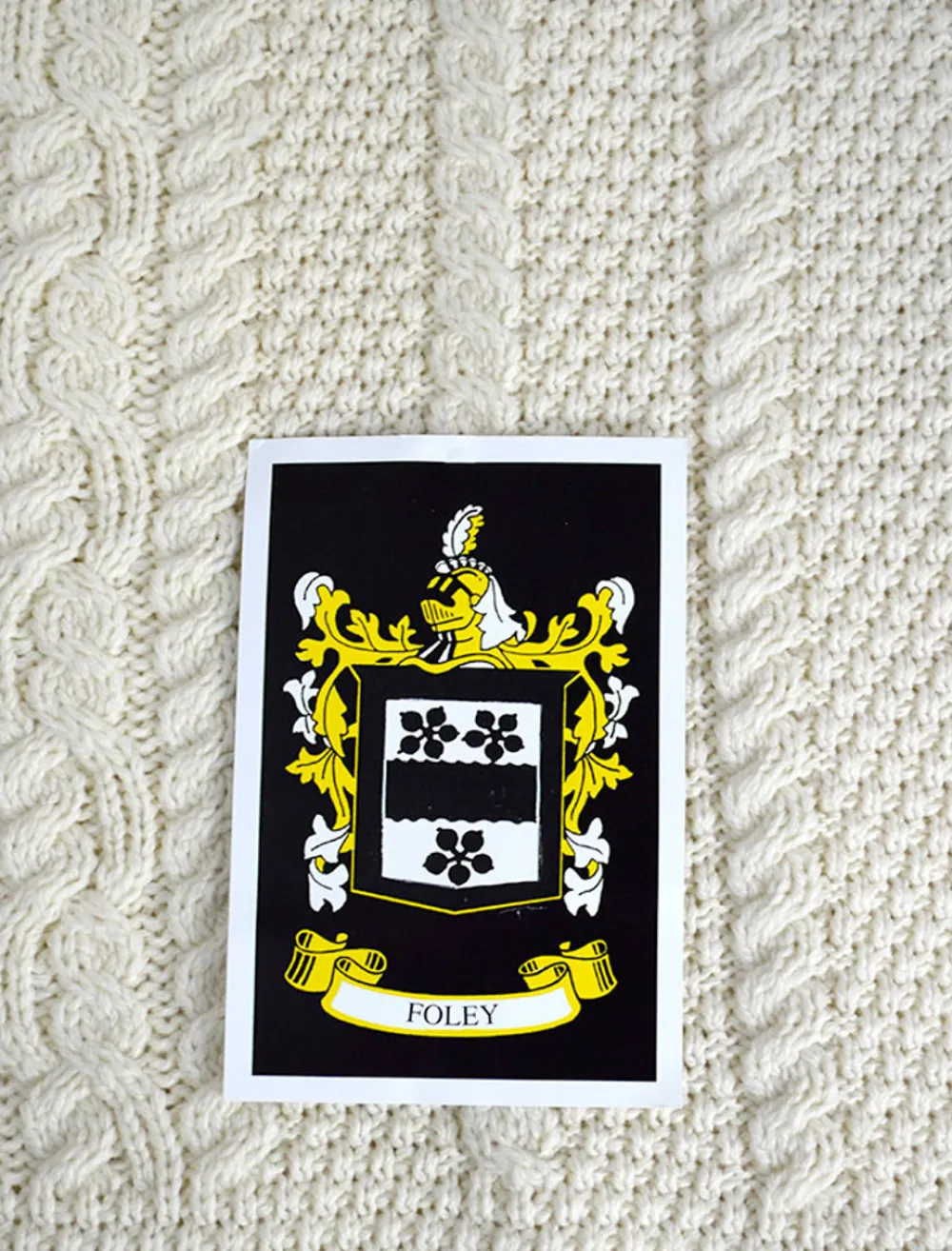 Glenaran Clan Throws^Foley Clan Aran Throw