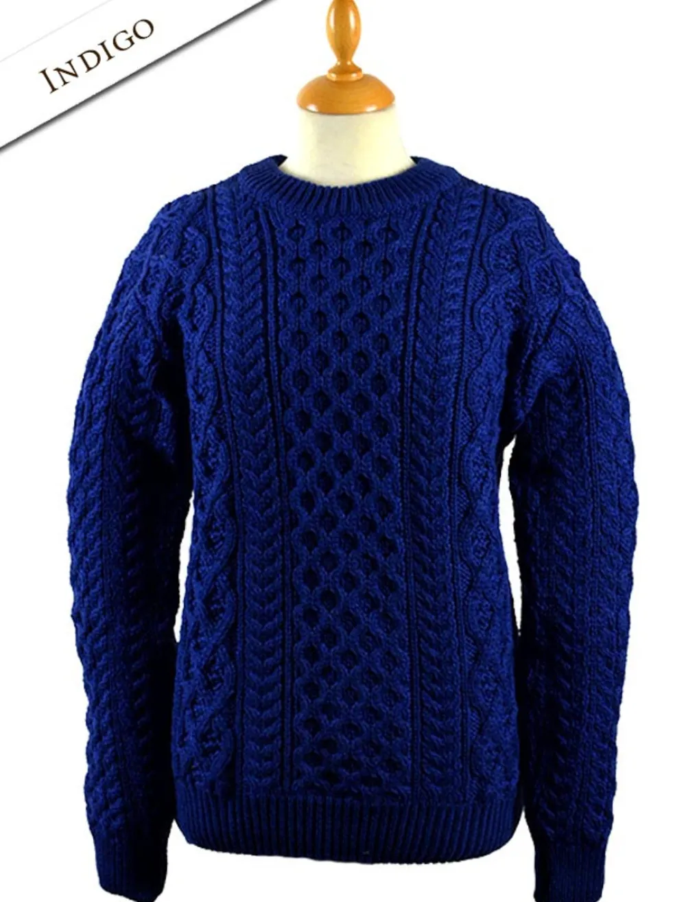 Glenaran Sweaters^Women's Heavyweight Merino Wool Aran Sweater