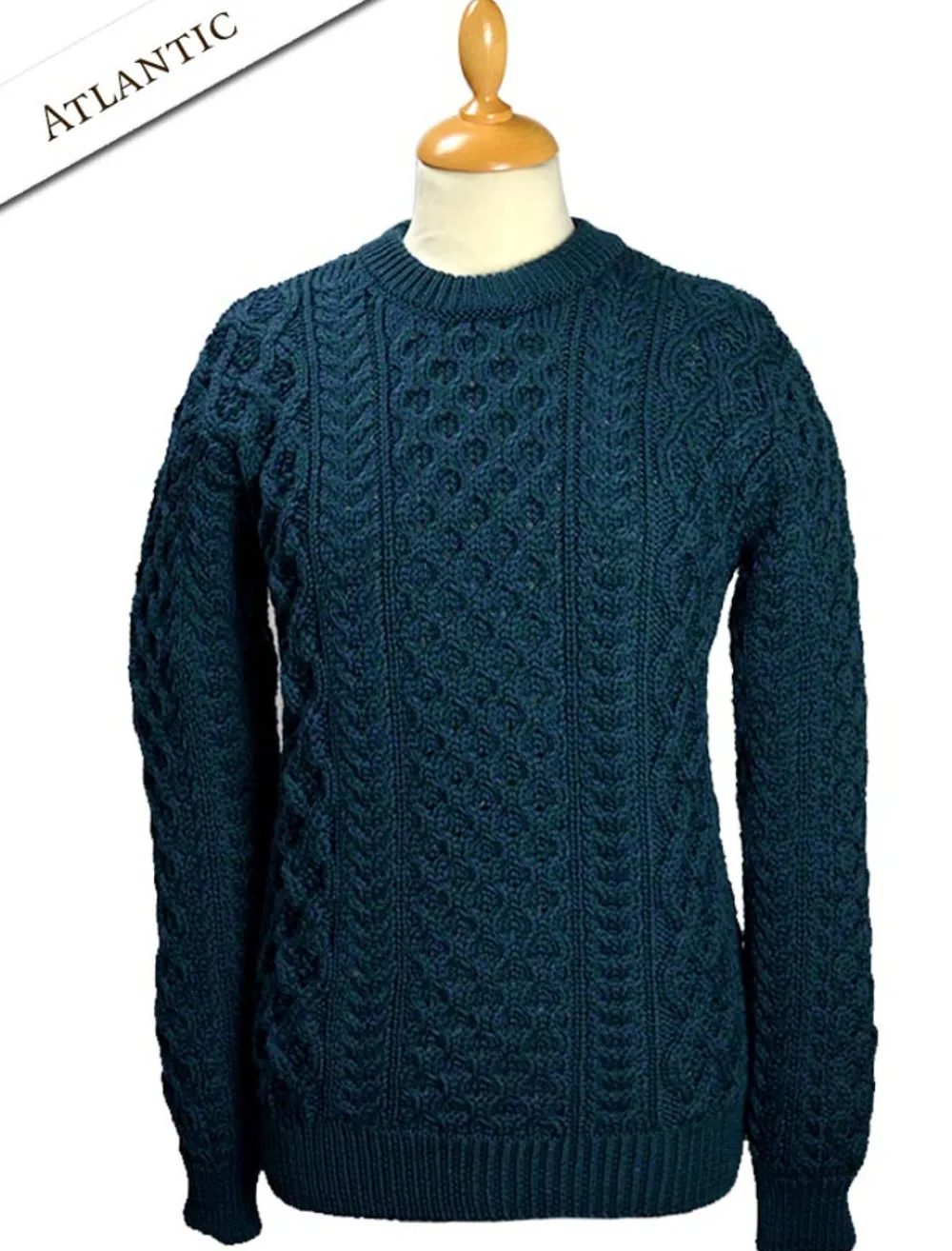 Glenaran Sweaters^Women's Heavyweight Merino Wool Aran Sweater