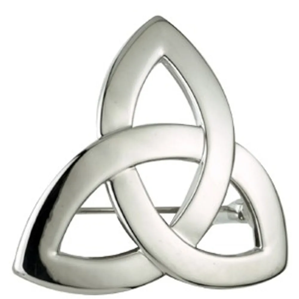 Glenaran Jewelry|Jewelry^Rhodium Trinity Knot Brooch